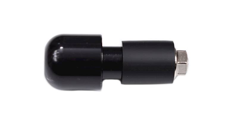 Końcówki kierownicy czarne 17/13 mm