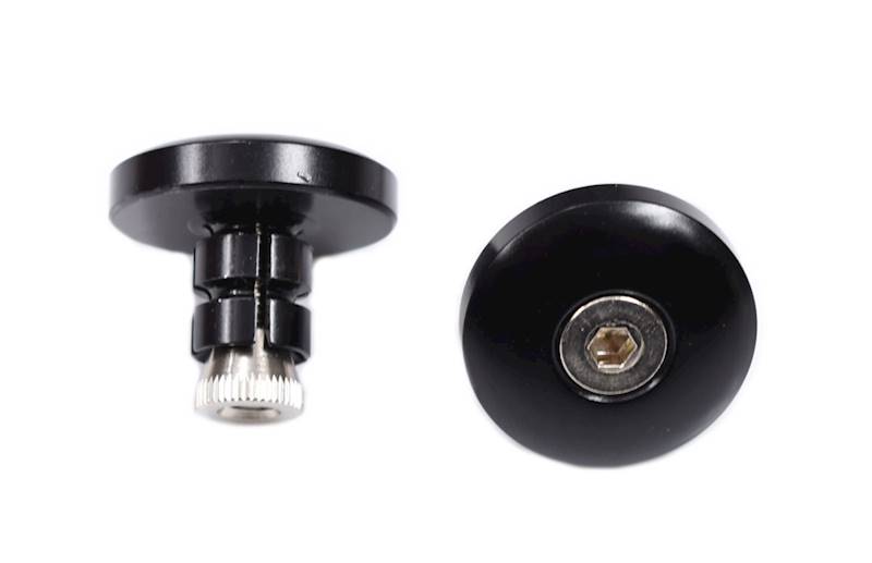 Końcówki kierownicy czarne 13 mm