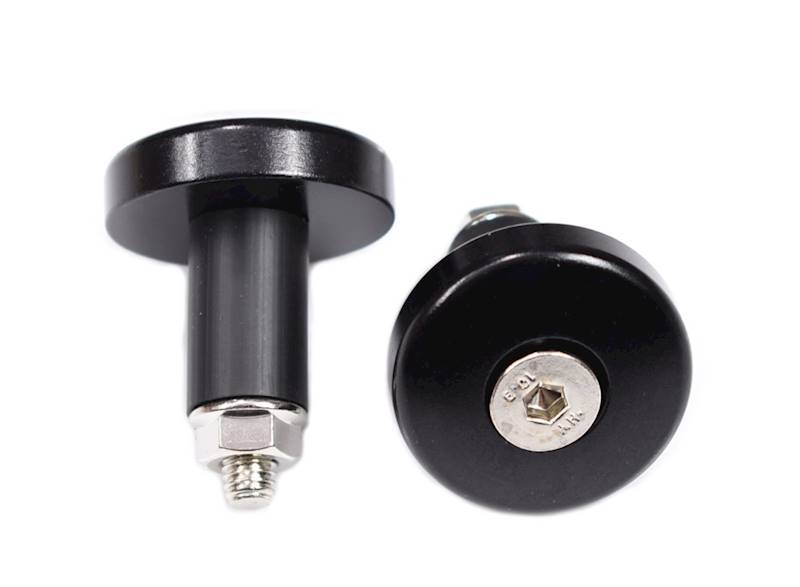 Końcówki kierownicy czarne 13 mm