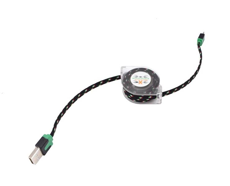 KABEL MICRO USB ZWIJANY 1m