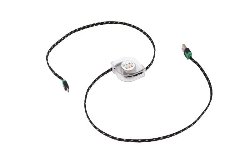 KABEL MICRO USB ZWIJANY 1m