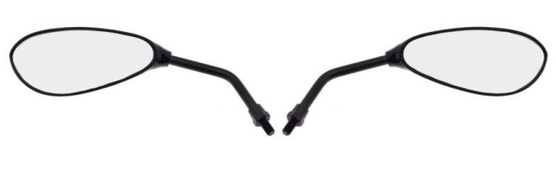 LUSTERKA MOTOCYKLOWE ŁEZKA CZARNA 8MM MP103-1 M8