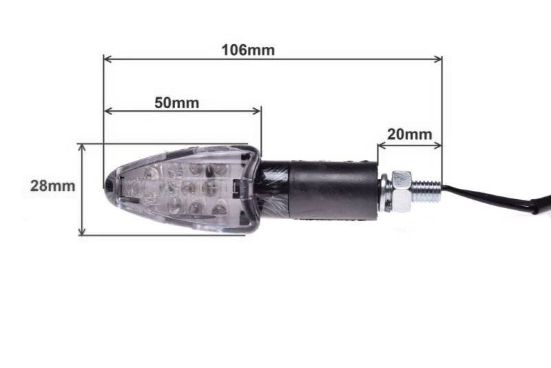 KIERUNKOWSKAZ CARBON BIAŁY KLOSZ LED