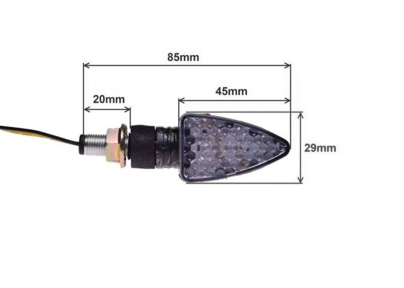 KIERUNKOWSKAZ BIAŁY KLOSZ LED CARBON PRAWY