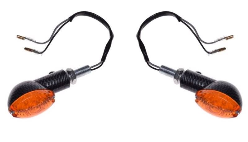 KIERUNKOWSKAZ CARBON POMARAŃCZOWY KLOSZ LED