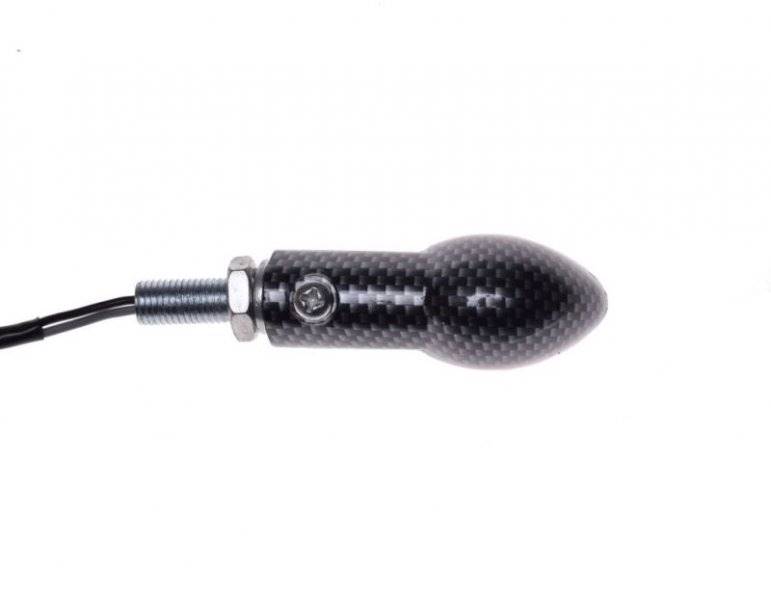 KIERUNKOWSKAZ CARBON POMARAŃCZOWY KLOSZ LED