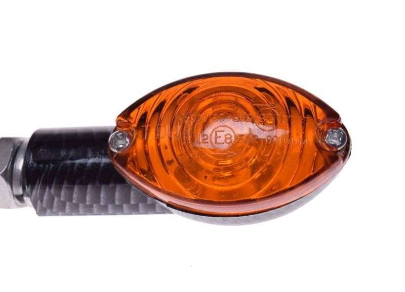 KIERUNKOWSKAZ CARBON POMARAŃCZOWY KLOSZ LED