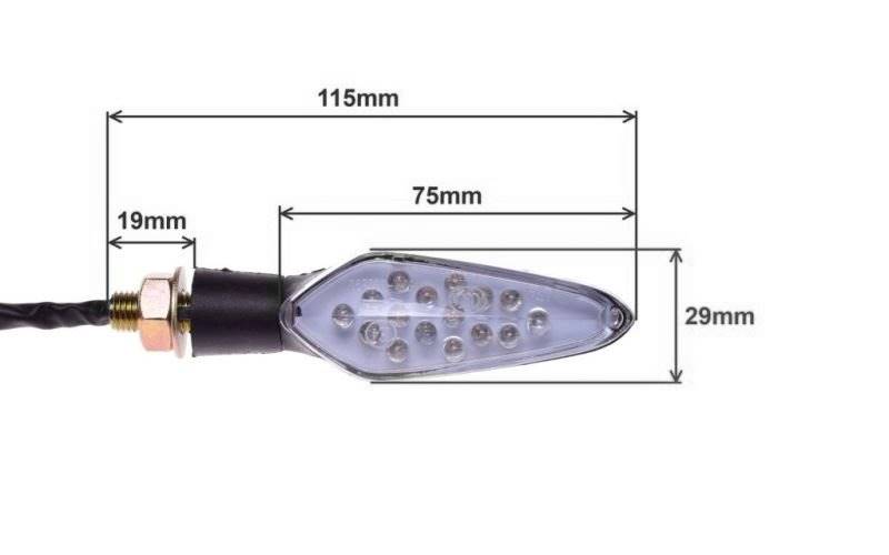 KIERUNKOWSKAZ BIAŁY KLOSZ LED 12V 1W
