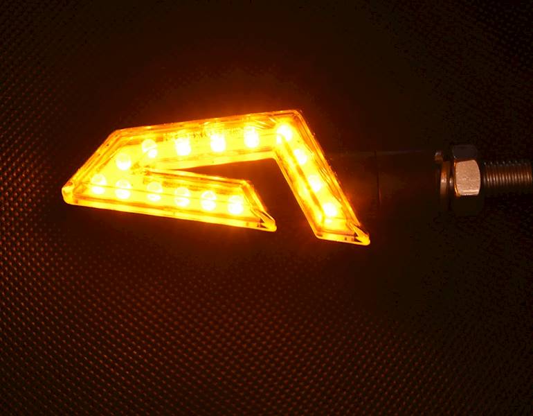 KIERUNKOWSKAZ CZARNY BIAŁY KLOSZ LED