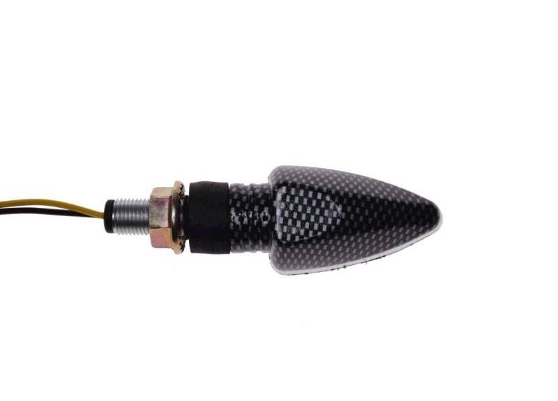 KIERUNKOWSKAZ BIAŁY KLOSZ LED CARBON LEWY