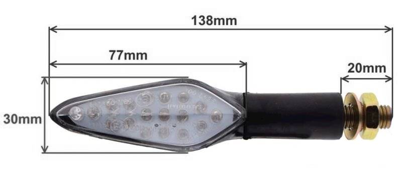 KIERUNKOWSKAZ CARBON BIAŁY KLOSZ LED