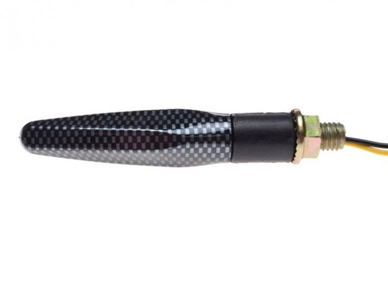 KIERUNKOWSKAZ CARBON BIAŁY KLOSZ 9 LED