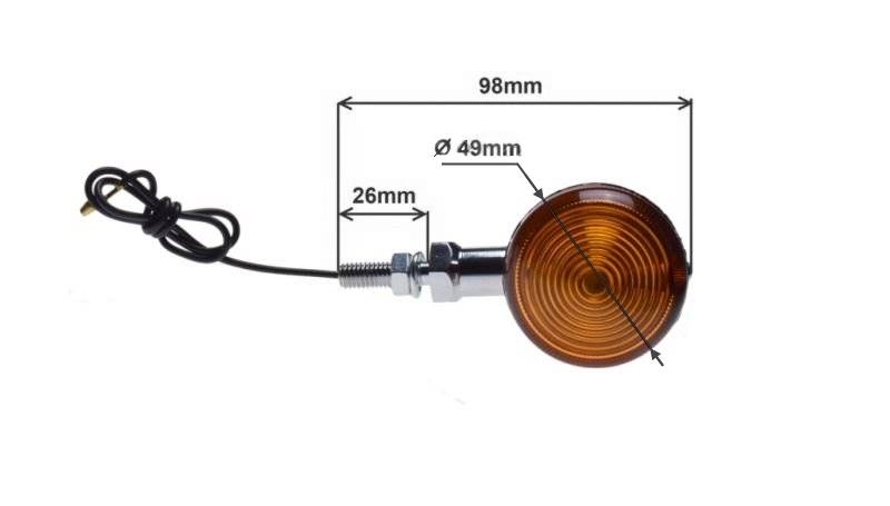 KIERUNKOWSKAZ CHROM BULLET WSPORNIK 8mm