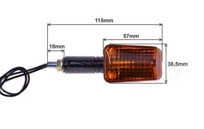 KIERUNKOWSKAZ MINI CARBON POMARAŃCZOWY DŁUGI