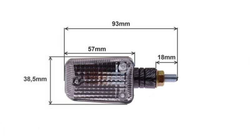 KIERUNKOWSKAZ MINI CARBON JASNY KRÓTKI