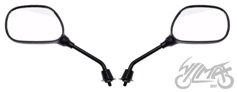 LUSTERKA MOTOCYKLOWE CZARNE M8 MS001