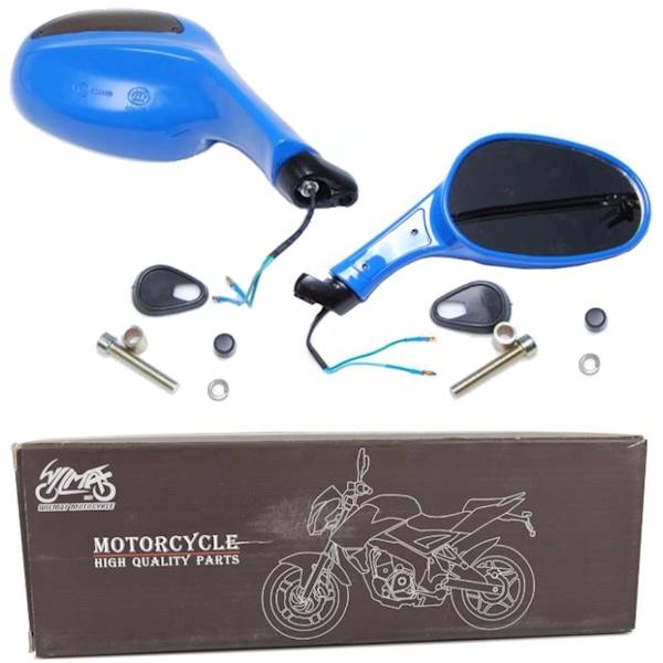 LUSTERKA MOTOCYKLOWE NIEBIESKE QT-4 Z KIERUNKOWSKA