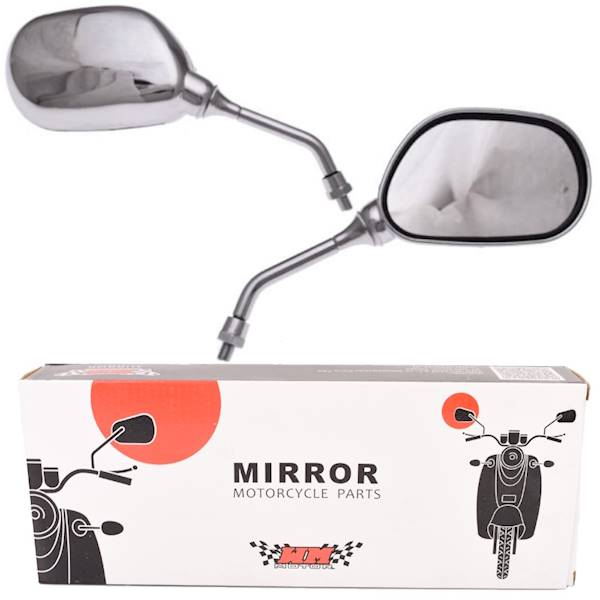 LUSTERKA MOTOCYKLOWE MP101 OWAL CHROM M8 CN