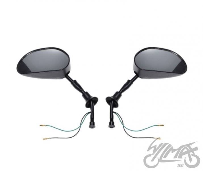 LUSTERKA MOTOCYKLOWE Z KIERUNKOWSKAZEM M10 P+P RED