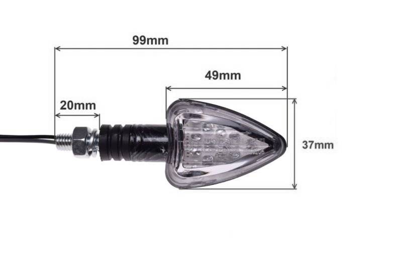 KIERUNKOWSKAZ CARBON STOŻEK BIAŁY KLOSZ LED CN