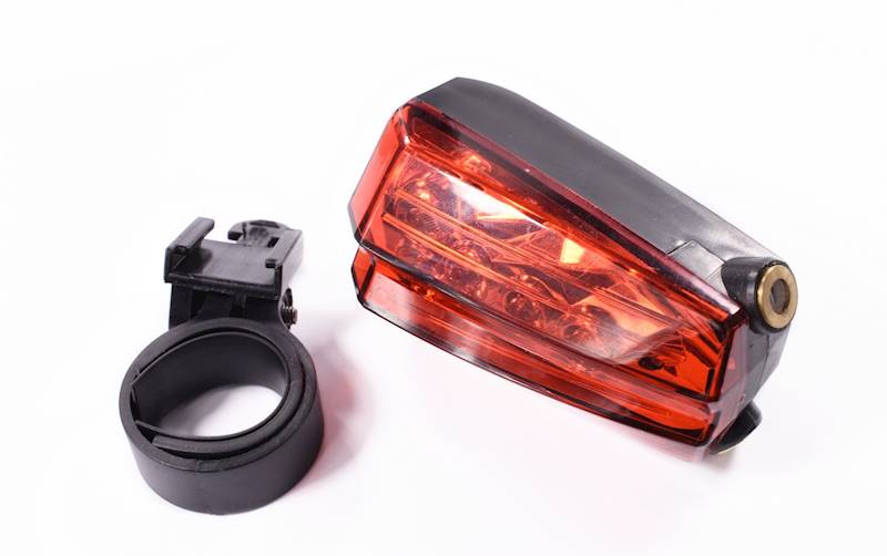 Lampka rowerowa tył LED + laser