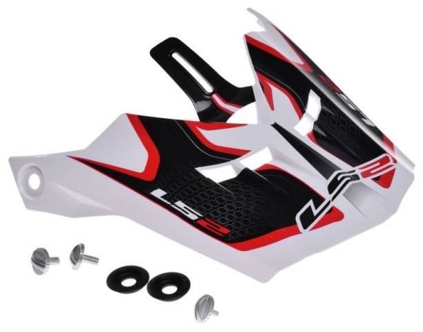 Daszek do kasku LS2 MX456 Compass White Red
