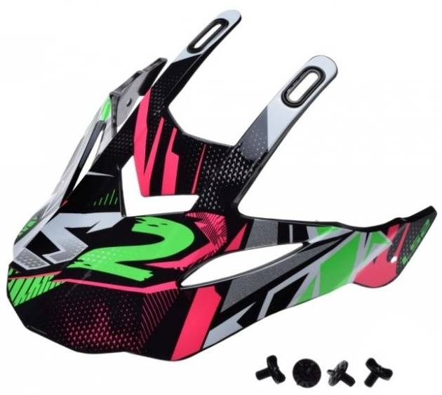 Daszek do kasku LS2 MX437 Fast Strong Green Pink