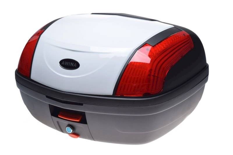 Kufer biały motocyklowy, skuterowy 56x43x33cm 46 l