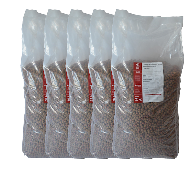4 ŁAPY BASIC - WOŁOWINA (20kg x 5 szt)