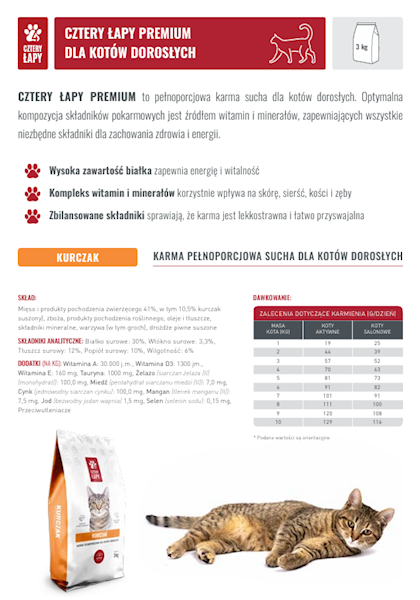 4 ŁAPY PASSION - KURCZAK a 3kg