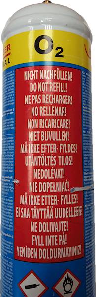 Pojemnik z tlenem ROTHENBERGER pojemność 930 ml