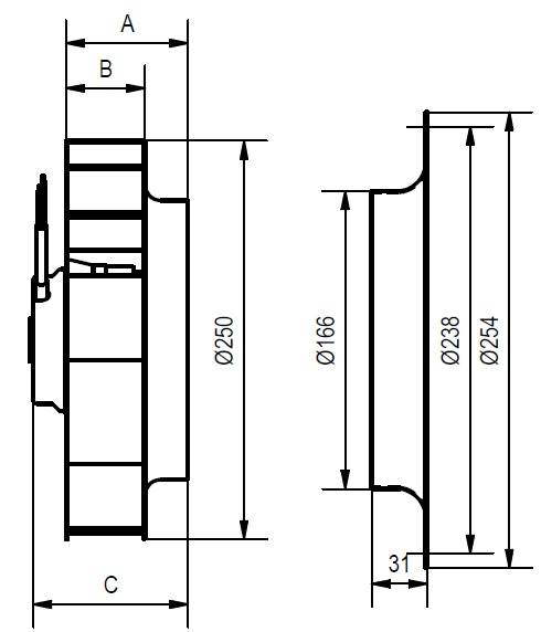 Wentylator FMI typ CFG250B048M200M-AC