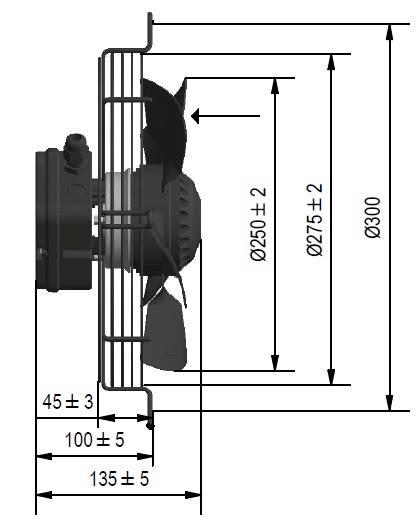 Wentylator FMI typ WE5G25A23M251E