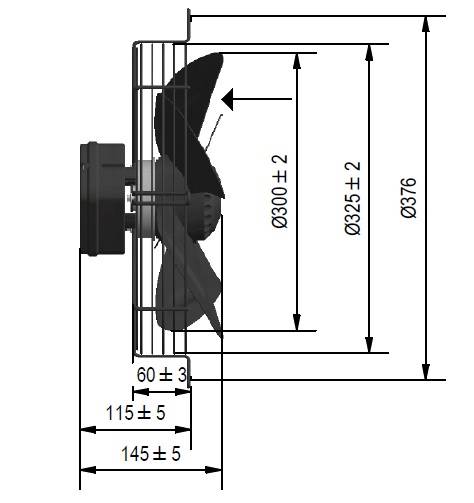 Wentylator FMI typ WE5G30A23M251E