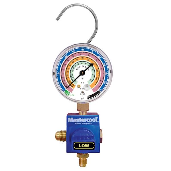 Manometr z zaworem R22 R407c R32 R410a - 80 mm LP