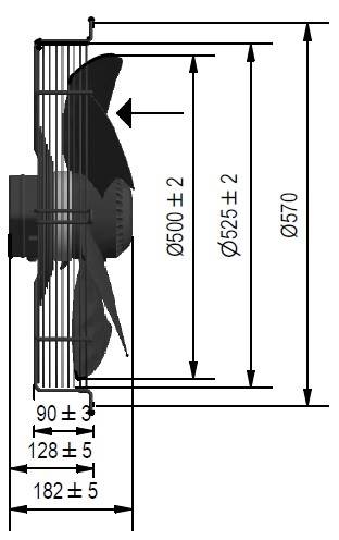 Wentylator FMI typ WE5G50A23T251K