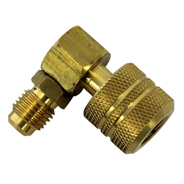 Szybkozłącze 1/4"M x 1/4"F SAE 90° z wyciskaczem