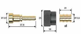 Przyłącze proste 3/8" x DN6 z nakrętką