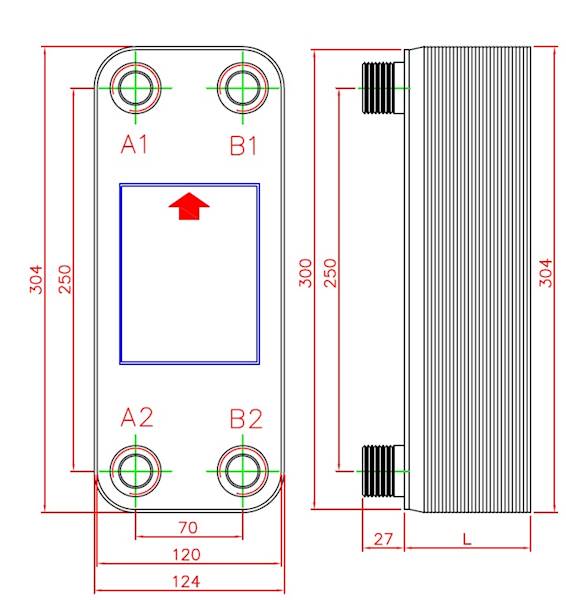 Wymiennik płytowy KAORI typ K070-10M-EU1