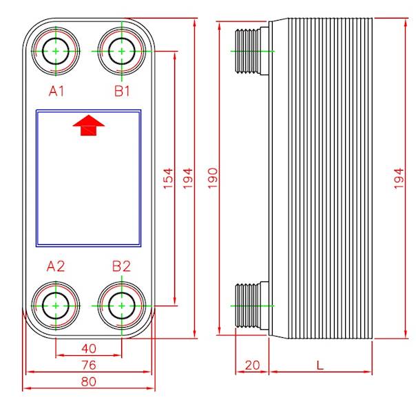 Wymiennik płytowy KAORI typ K030-10M-EU1