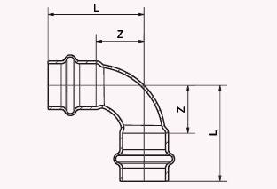 >B< MaxiPro Łuk mufowy   5/8" / 90°