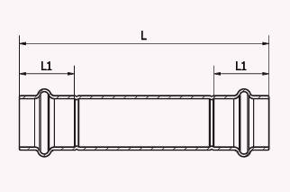 >B< MaxiPro Łącznik mufowy długi  1/4" x 90 mm