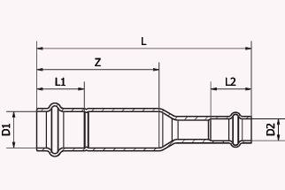 >B< MaxiPro Łącznik redukcyjny długi  5/8" x  1/2"