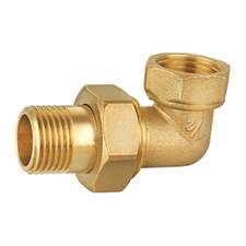 8000 kolano śrubunkowe mosiężne 1.1/4"x90° GZ x GW
