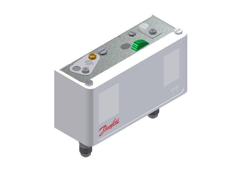 Presostat podwójny KP-15-LP/HP, 1/4" SAE, AUTO/MAN