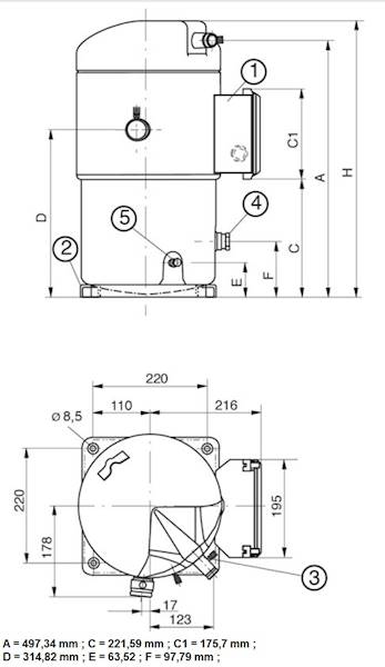 Sprężarka COPELAND typ ZB56KCE-TDF-951