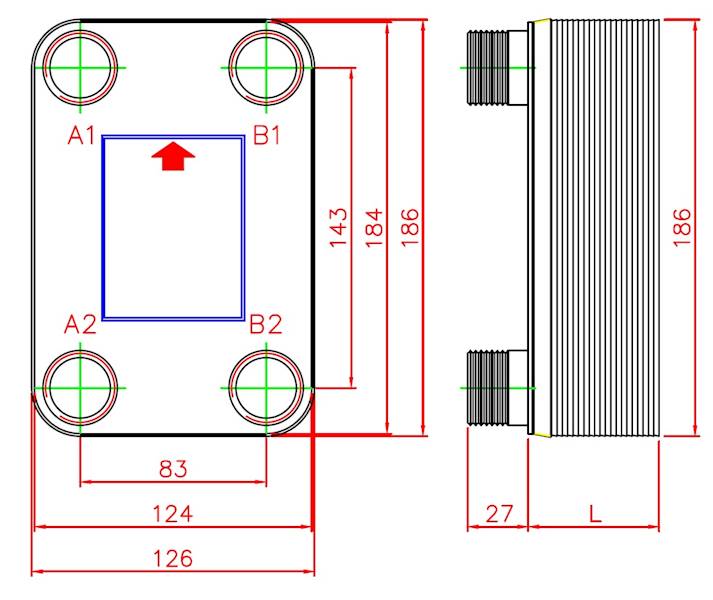 Wymiennik płytowy KAORI typ Q035-12-MG8