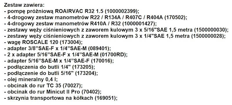 Zestaw narzędzi ROCADDY 120 R32 ANALOG