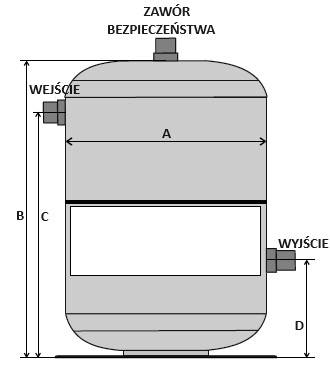 Pionowy zbiornik ciekłego czynnika DLR-V 10K-F1