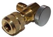 Zawór serwisowy bezpieczny 1/4"F x 1/4"M SAE 90°